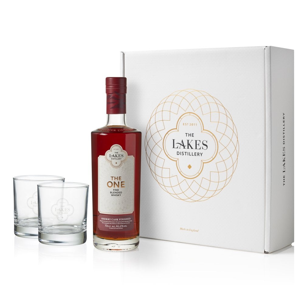 The Lakes The One Sherry Cask Finish Whisky Gift Pack With Glasses